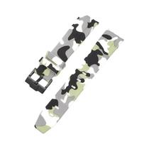 Pulseira De Relógio De Mergulho Em Silicone Camuflado De 20mm Com Extremidade Curvada Para Omega X