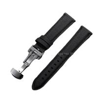 Pulseira De Relógio De Nylon Verde E Preta 20mm 22mm Com Liberação Rápida Para Rolex Seiko Fivela