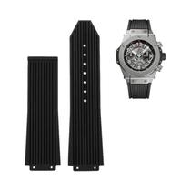 Pulseira De Relógio De Silicone Azul E Preto Para Hublot Big Bang Masculino, Impermeável E