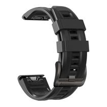 Pulseira de relógio de silicone macio de 26 mm para Garmin Fenix 7X/6X/5X/3