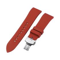 Pulseira De Relógio De Silicone Rápido De Liberação Em Preto, Marrom E Vermelho, 18mm-24mm, Fecho