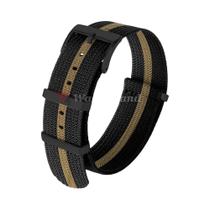 Pulseira De Relógio De Tecido De Nylon Preto Universal 20mm 22mm Para Relógios Seiko Omega Rolex Com