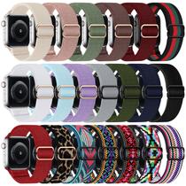 Pulseira de relógio DMIGADIGLO de nylon elástico para Apple Watch 38-46 mm