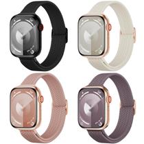 Pulseira de relógio DYKEISS Slim Trançada e Elástica em Nylon, pacote com 4 Pulseira de relógio DYKEISS Slim Trançada e Elástica em Nylon, pacote com 4