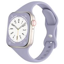 Pulseira de relógio DYKEISS Sport Silicone 42 mm/44 mm cinza lavanda Pulseira de relógio DYKEISS Sport Silicone 42 mm/44 mm cinza lavanda