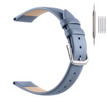 Pulseira de relógio EACHE Mist Blue Leather 18 mm para mulheres com fivela Pulseira de relógio EACHE Mist Blue Leather 18 mm para mulheres com fivela