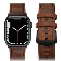Pulseira de relógio EDIMENS compatível com couro Apple Watch 45 mm/42 mm