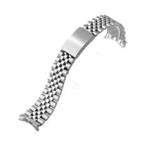 Pulseira De Relógio Em Aço Inoxidável Com Extremidade Curvada 18mm 19mm 20mm 21mm Para Rolex Seiko