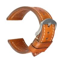 Pulseira De Relógio Em Couro Genuíno Feita À Mão Com Fecho Borboleta Para Hamilton SEIKO Citizen