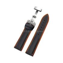 Pulseira De Relógio Em Fibra De Carbono 20mm 22mm 24mm Com Fecho Borboleta Para Seiko Omega Tudor