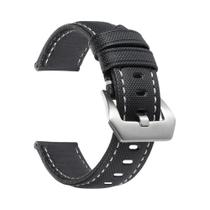Pulseira De Relógio Em Nylon Preto Impermeável E Macio, 20mm 22mm 24mm 26mm, Bracelete Esportivo