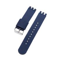 Pulseira De Relógio Esportiva Em Lona De Nylon Verde E Preta 17mm 19mm 20mm Para SWATCH Estilo