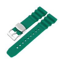 Pulseira De Relógio Esportiva Masculina De Silicone Impermeável 20mm 22mm Com Elo Metálico Para