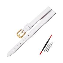 Pulseira De Relógio Feminina Em Couro Genuíno 6mm 8mm 10mm 12mm Mini Faixa Vermelha Branca Estilo