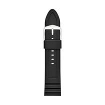 Pulseira de relógio Fossil masculina de silicone preta de 24 mm S241080