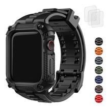 Pulseira de relógio Fullmosa Rugged Silicone com estojo Apple Watch 44 mm