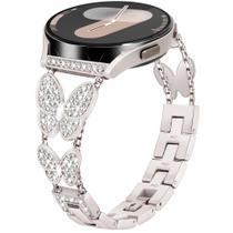 Pulseira de relógio G-ficu 20mm Butterfly Metal para Samsung Galaxy