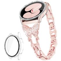 Pulseira de relógio G-ficu Butterfly compatível com Samsung Galaxy Watch 4 5 FE 40mm