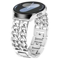 Pulseira de relógio G-ficu Galaxy Cowboy Chain 20 mm em metal prateado Pulseira de relógio G-ficu Galaxy Cowboy Chain 20 mm em metal prateado