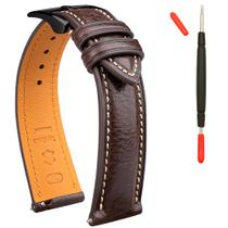 Pulseira de relógio Gomvadr Italian Leather Tuscany 16mm-24mm para homens