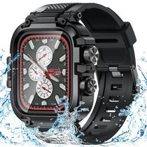 Pulseira de relógio Goton IP68 à prova d'água de 45 mm com estojo para Apple Watch