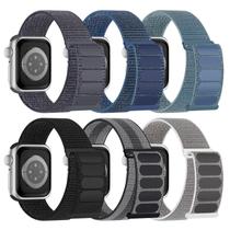 Pulseira de relógio Honeystraper Sport Nylon Loop, pacote com 6, 38-49 mm