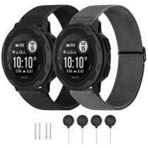 Pulseira de relógio HQZon Elastic Nylon 22mm para Garmin Instinct