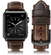 Pulseira de Relógio HUAFIY de Couro para Apple Watch 42-49mm Pulseira de Relógio HUAFIY de Couro para Apple Watch 42-49mm
