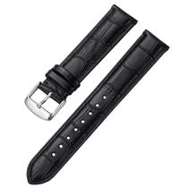 Pulseira de relógio iStrap Alligator Grain Calfskin 20 mm preta extra longa