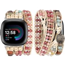 Pulseira de relógio JR.DM Boho Beaded Band para Fitbit Versa 4/3/Sense Pulseira de relógio JR.DM Boho Beaded Band para Fitbit Versa 4/3/Sense