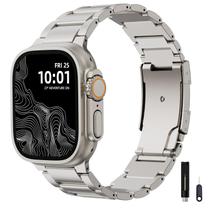 Pulseira de relógio KU XIU Titanium compatível com Apple Watch Ultra 2 Pulseira de relógio KU XIU Titanium compatível com Apple Watch Ultra 2