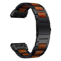Pulseira de Relógio LDFAS para Fenix 8/7/6 Pro/5 - Madeira de Sândalo Vermelho Natural