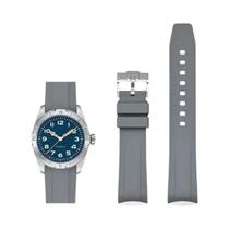 Pulseira De Relógio Masculina De 20mm Em Borracha Fluoro Antiaderente, Impermeável, Esportiva, Com