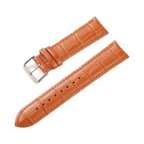 Pulseira De Relógio Masculina Em Couro Genuíno De Vaca 18mm-24mm Com Padrão Crocodilo Bambu Em Couro