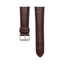 Pulseira De Relógio Masculina Em Couro Legítimo 22mm-28mm Com Fecho De Fivela Em Grão De Jacaré Para