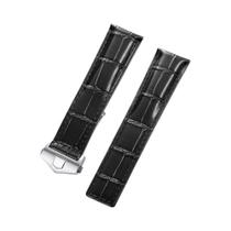 Pulseira De Relógio Masculina Em Couro Legítimo De Vaca 20mm 22mm 24mm Com Fecho Dobrável Para Tag