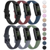 Pulseira de relógio Meliya, pacote com 6 unidades de silicone para Fitbit Inspire 3 Pulseira de relógio Meliya, pacote com 6 unidades de silicone para Fitbit Inspire 3