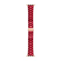 Pulseira de Relógio Michael Kors em Aço Inoxidável Vermelho para Apple Watch