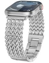 Pulseira de Relógio Minyee em Aço Inoxidável para Apple Watch (41/40/38/44/45/46/49/42mm) Pulseira de Relógio Minyee em Aço Inoxidável para Apple Watch (41/40/38/44/45/46/49/42mm)