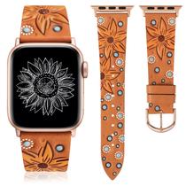 Pulseira de relógio Minyee Leather compatível com Apple 41-49 mm Pulseira de relógio Minyee Leather compatível com Apple 41-49 mm