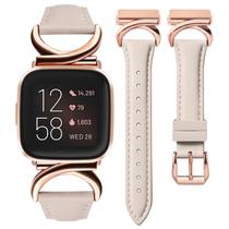 Pulseira de relógio Minyee Leather compatível com Fitbit Versa 2 para mulheres Pulseira de relógio Minyee Leather compatível com Fitbit Versa 2 para mulheres