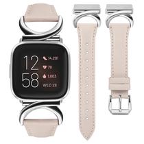 Pulseira de relógio Minyee Leather compatível com Fitbit Versa 2 para mulheres Pulseira de relógio Minyee Leather compatível com Fitbit Versa 2 para mulheres