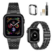 Pulseira de relógio MioHHR compatível com Apple 44 mm/42 mm preta Pulseira de relógio MioHHR compatível com Apple 44 mm/42 mm preta