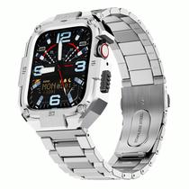 Pulseira de relógio MOFREE em aço inoxidável com estojo Apple Watch 46 mm