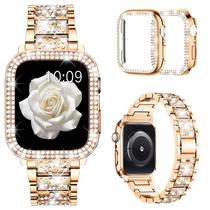 Pulseira de relógio Mosonio compatível com Apple 42 mm com capa feminina