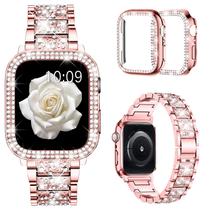 Pulseira de relógio Mosonio compatível com Apple 44 mm com capa feminina