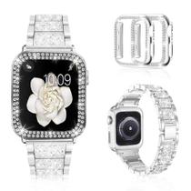 Pulseira de relógio Mosonio compatível com Apple de 40 mm com estojo feminino