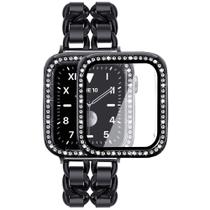 Pulseira de relógio Mosonio compatível para Apple 38 mm com estojo feminino