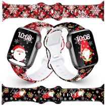 Pulseira de relógio mylooverleo Christmas Silicone Apple Watch 38-49 mm