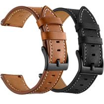 Pulseira de relógio Olytop 22 mm em couro para Galaxy Watch 45 mm/46 mm